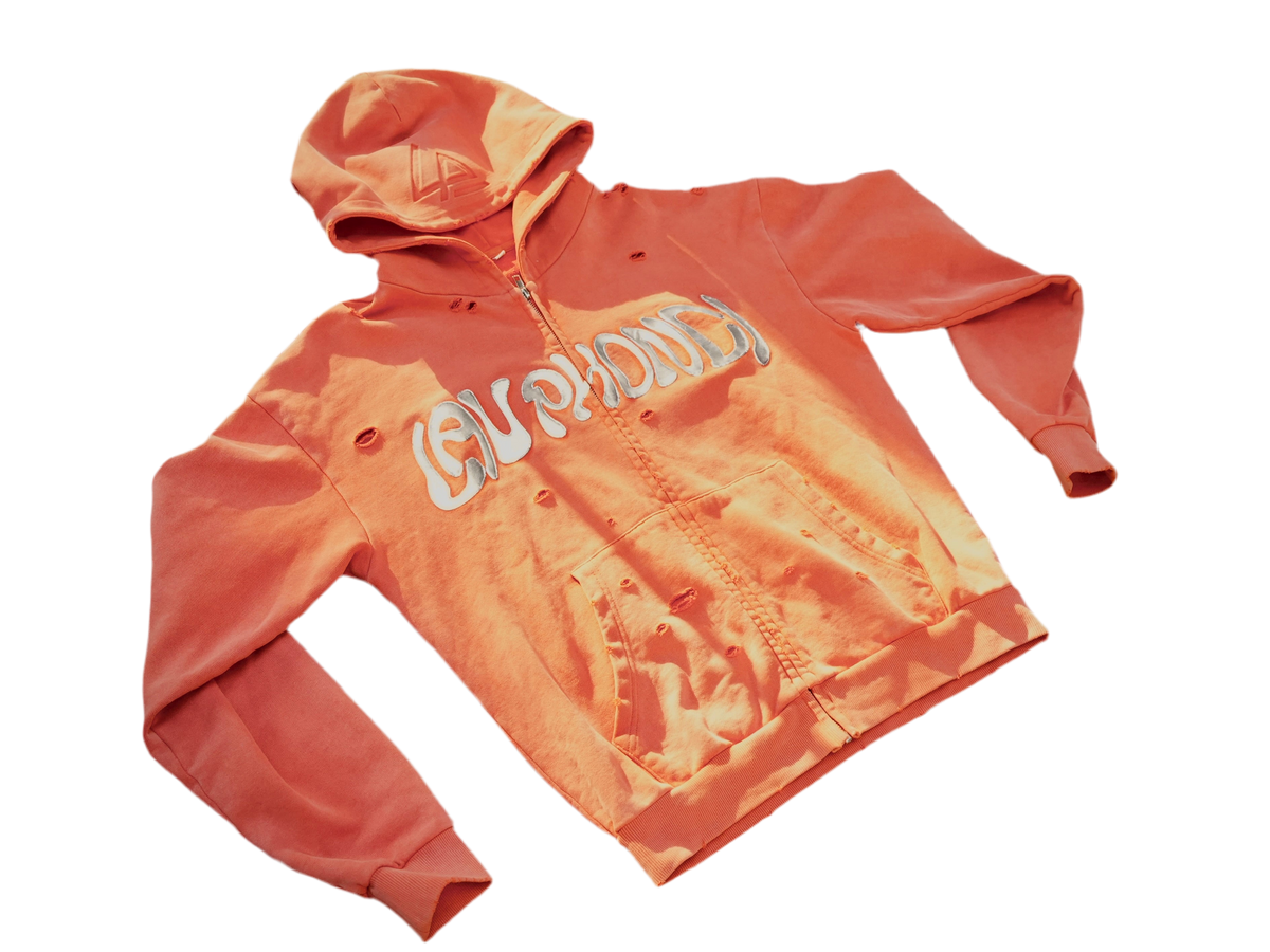 Cosmos Hoodie Full Zip - Carrot Orange